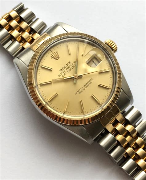 rolex datejust gold and steel